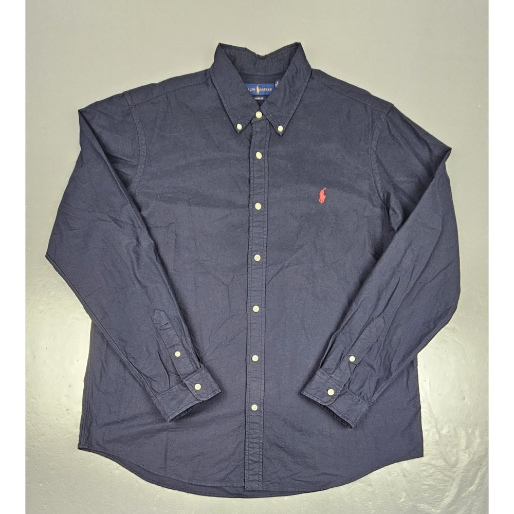 Polo Ralph Lauren Button Down Shirt Mens XXL Blue Classic Fit Long Sleeve